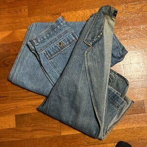 JEANS Denim Suit jacket size 16  & jeans pants size 14, HARVE BENARD denim Women